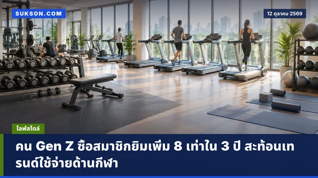 คน Gen Z ซื้อสมาชิกยิมเพิ่ม 8 เท่าใน 3 ปี สะท้อนเทรนด์ใช้จ่ายด้านกีฬา